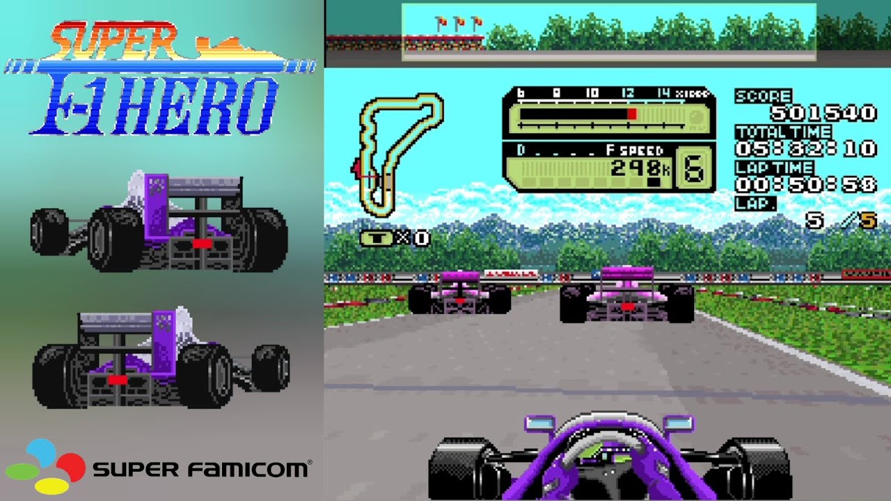 Nakajima Satoru Kanshuu: Super F-1 Hero - SNES Gameplay