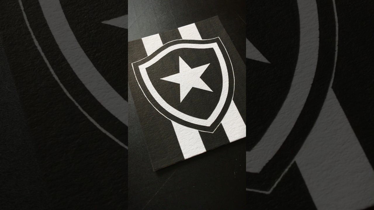 BOTAFOGO ⬜⬛ Estrela Solit&aacute;ria @BotafogoTV #brazil #football #drawing