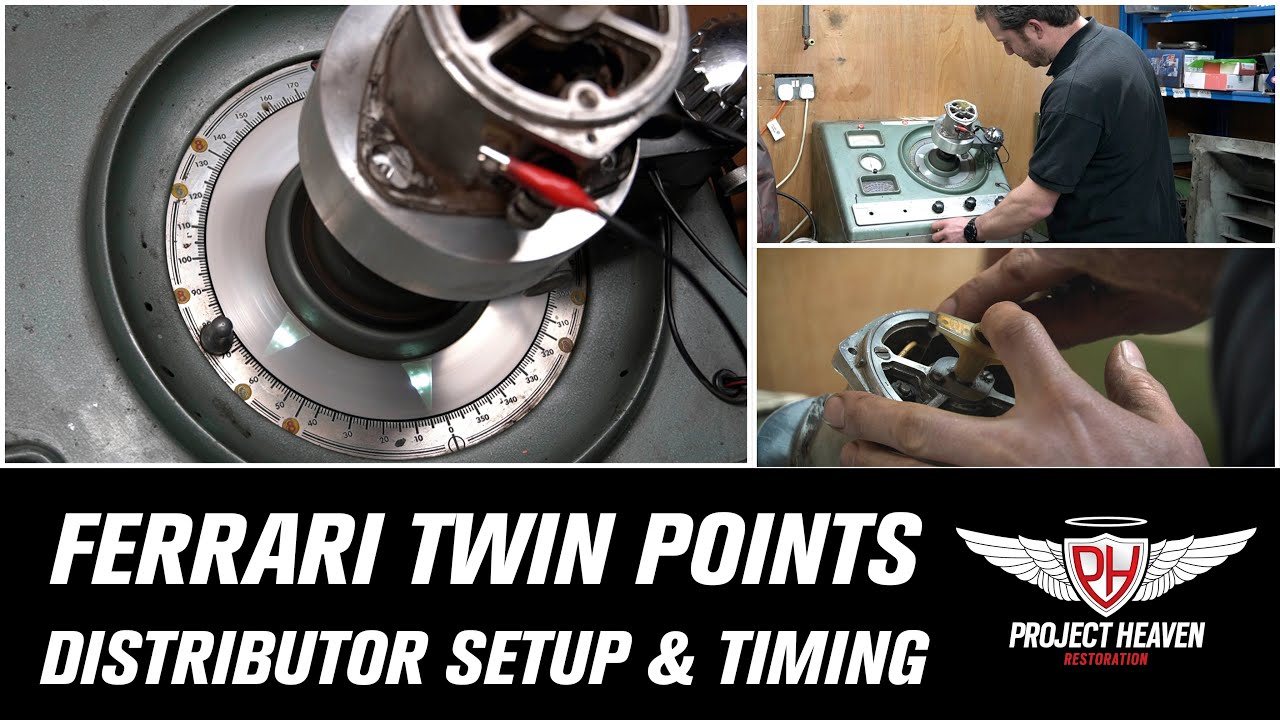 Ferrari twin points distributor setup & timing