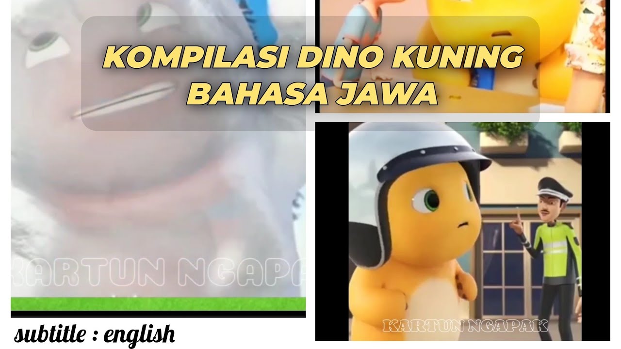 Kompilasi Kartun lucu||Dino kuning bahasa jawa lucu KARTUNNGAPAK97