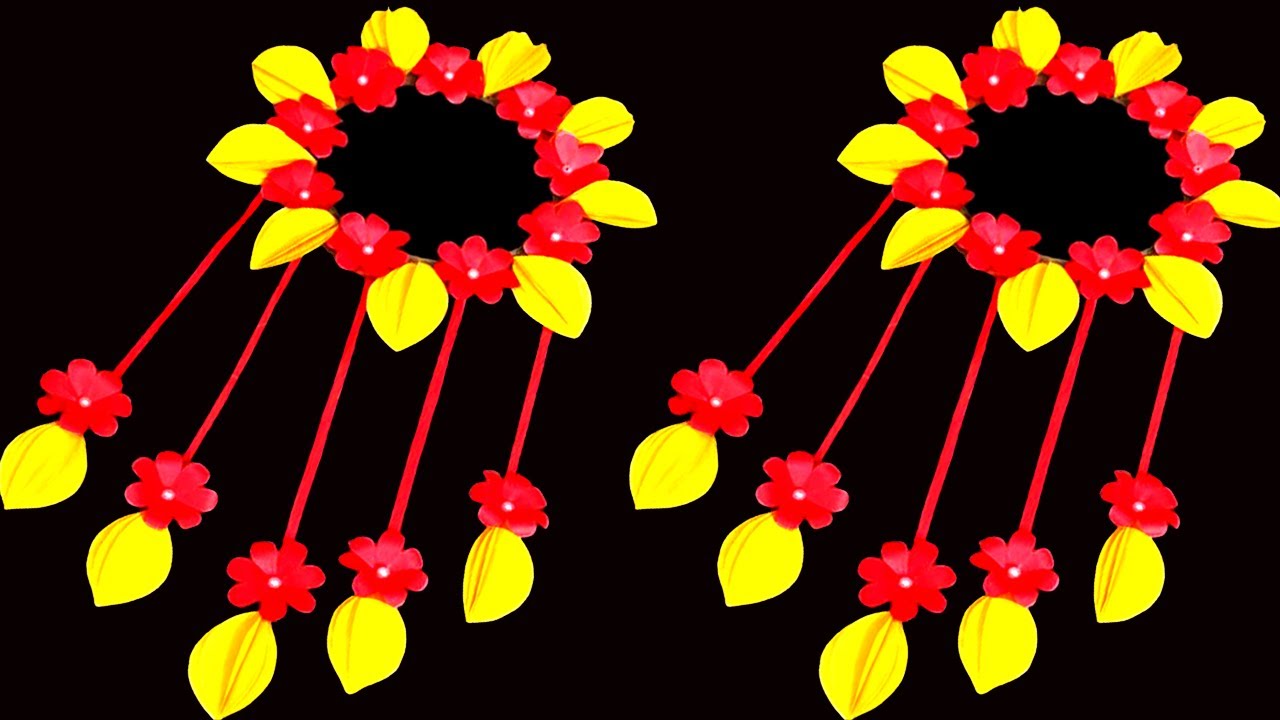 Beautiful Paper Flower Wall Hanging | Easy DIY Home Decoration | Handmade Craft Idea