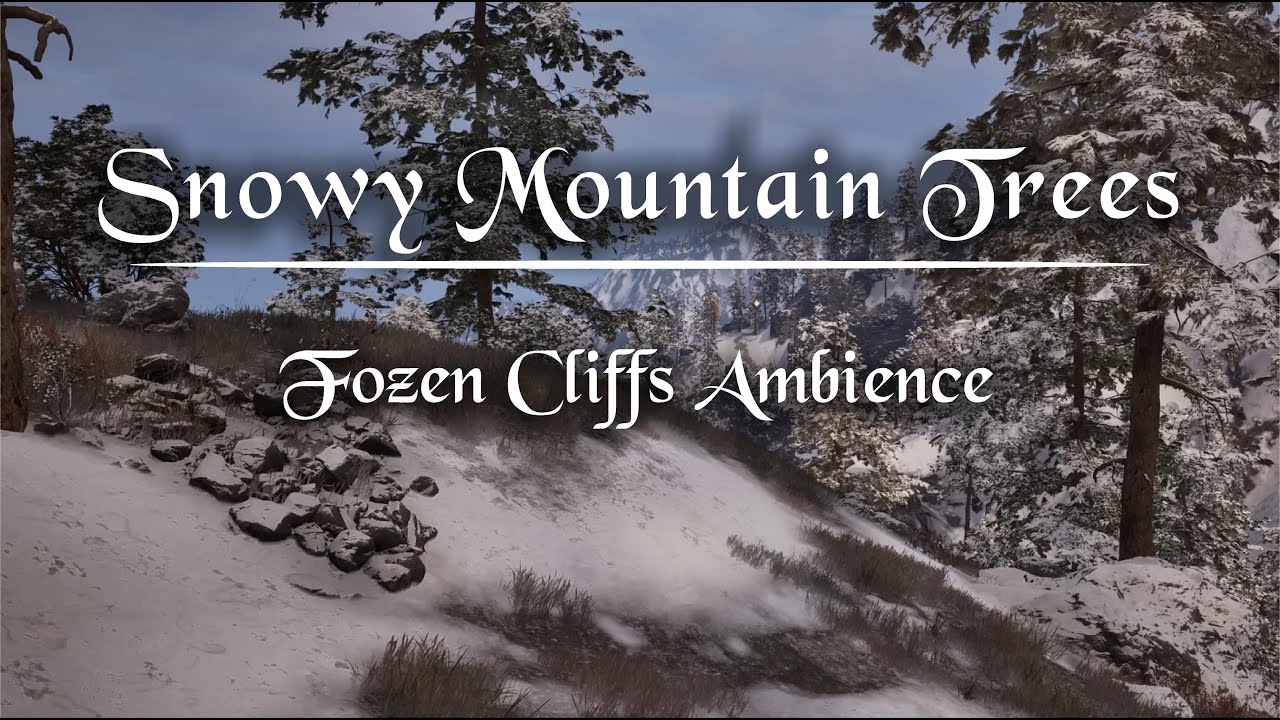 Snowy Mountain Trees [ Frozen Winds & Frosted Cliffs Ambience ] Oblivion Remastered