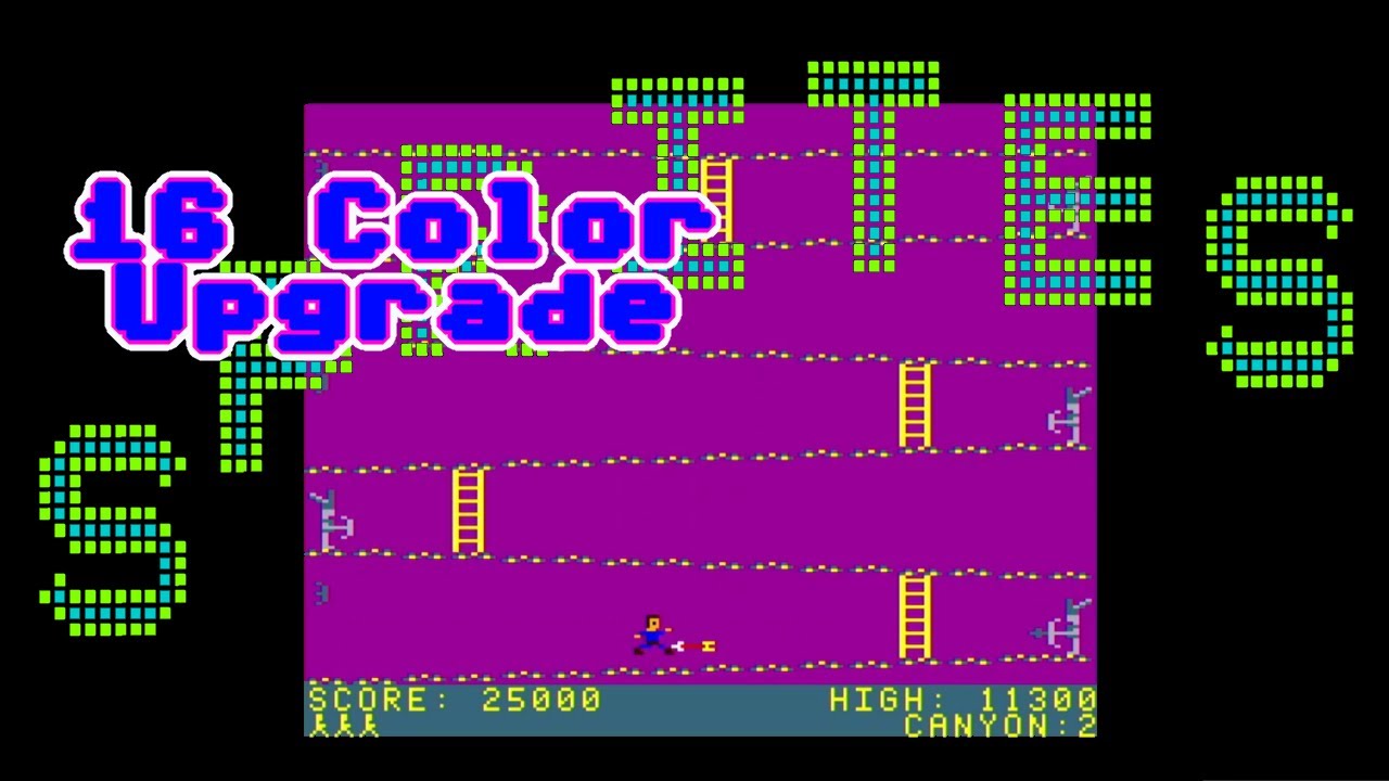 Canyon Climber- Sprites and 16 Colors !  SepTandy 2022 #trs80 #septandy Steve Bjork