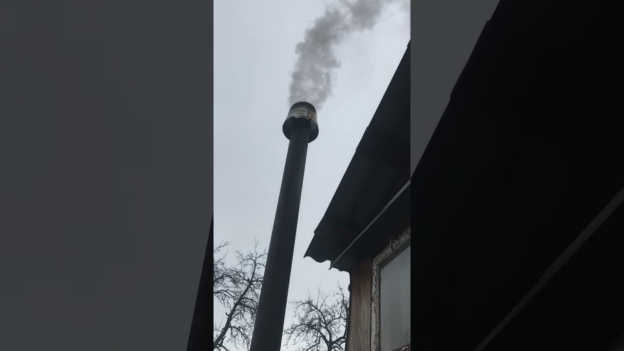 Буржуйка,сырые дрова и отработка.