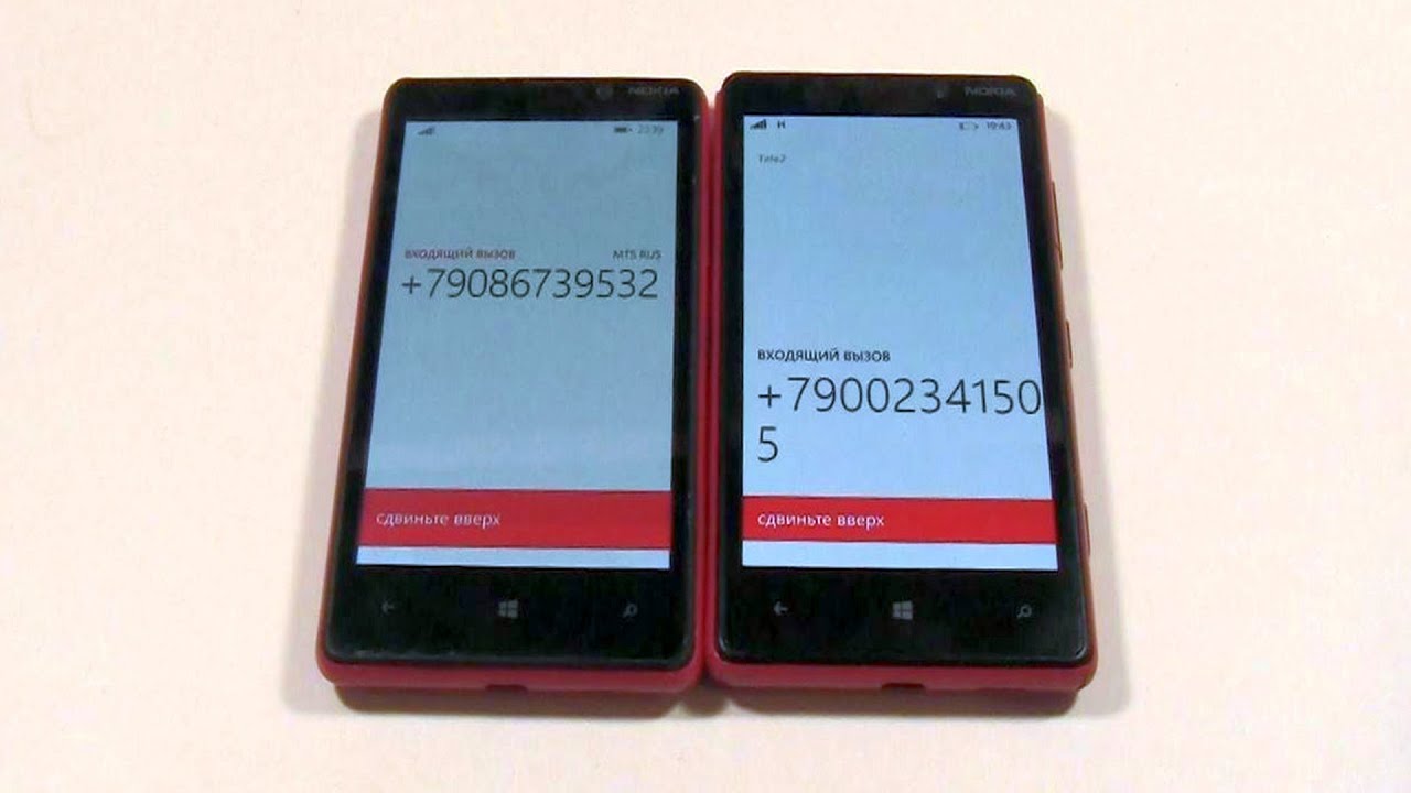 NOKIA Lumia 820 Red (Windows 8.0 & 8.1) incoming call