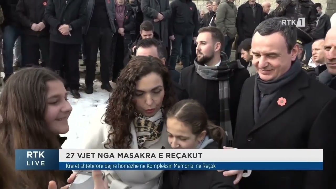 Homazhe nga krerët e shtetit te Kompleksi Memorial në Reçak 15.01.2026