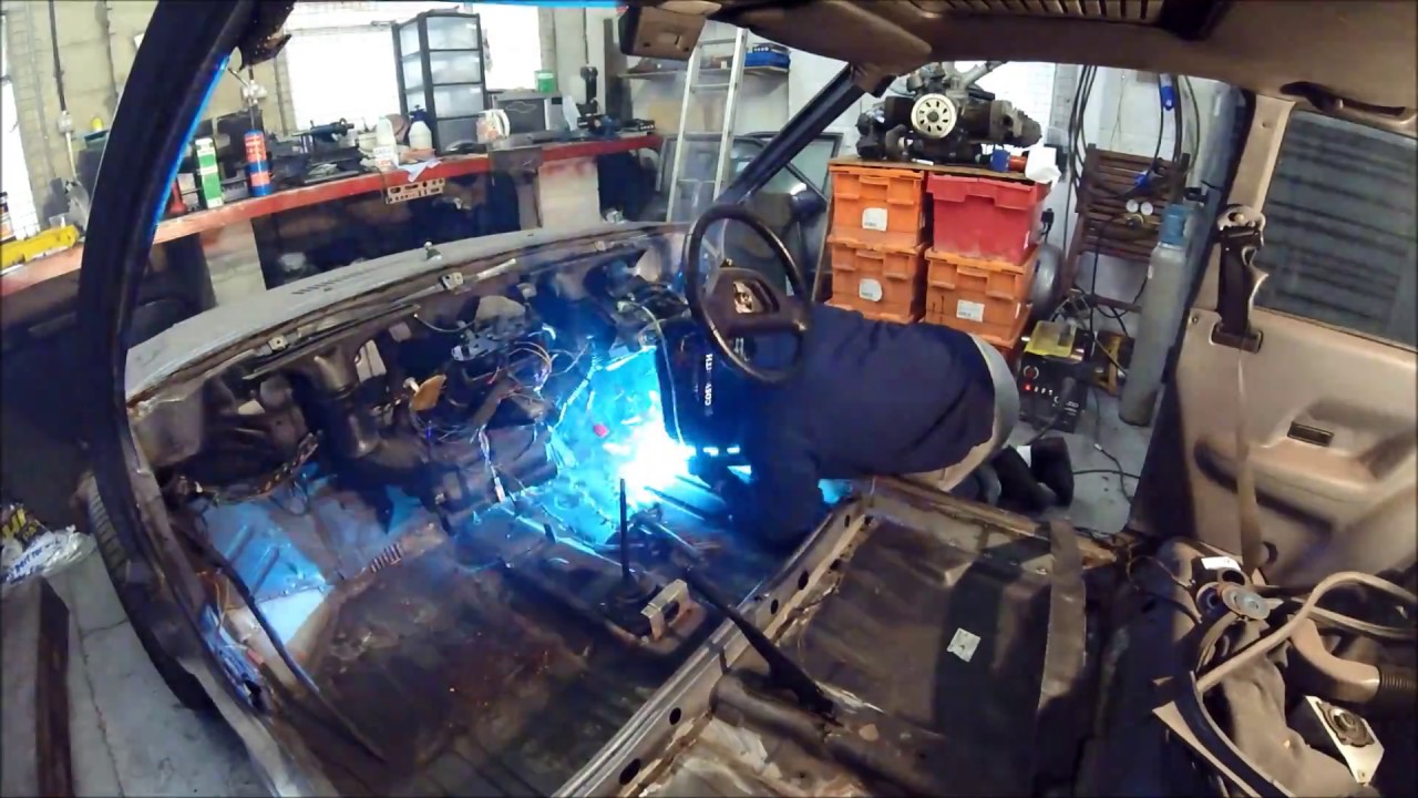 ford escort rs turbo restore welding front floor pan restoration project M-Tel garage