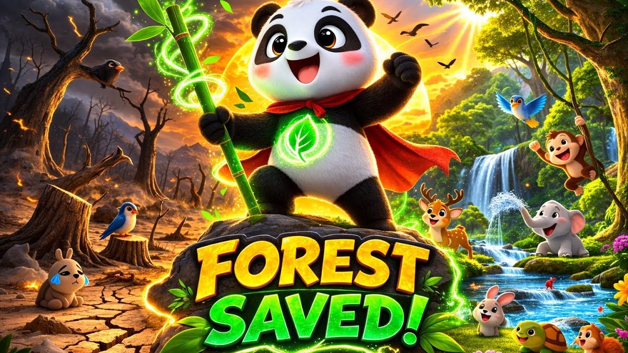 Magic Bamboo & The Brave Panda 🐼✨ | Emotional Cartoon Story