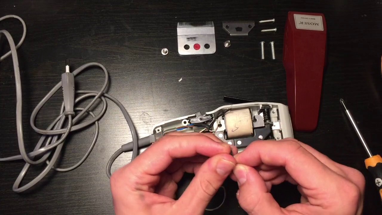 Assembly of the MOSER 1400 hair clipper for course MG2040