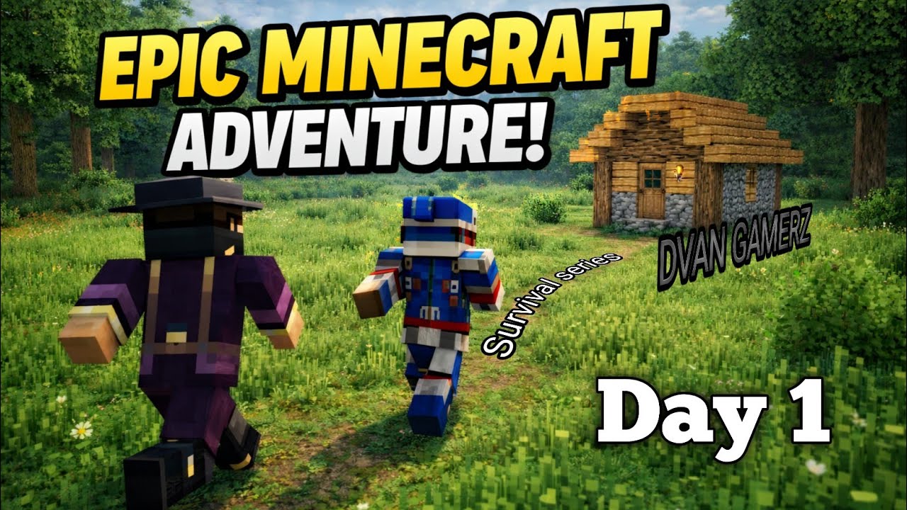 I Survived My FIRST NIGHT in Minecraft 😱 | Survival Series Day 1#viral #minecraft 