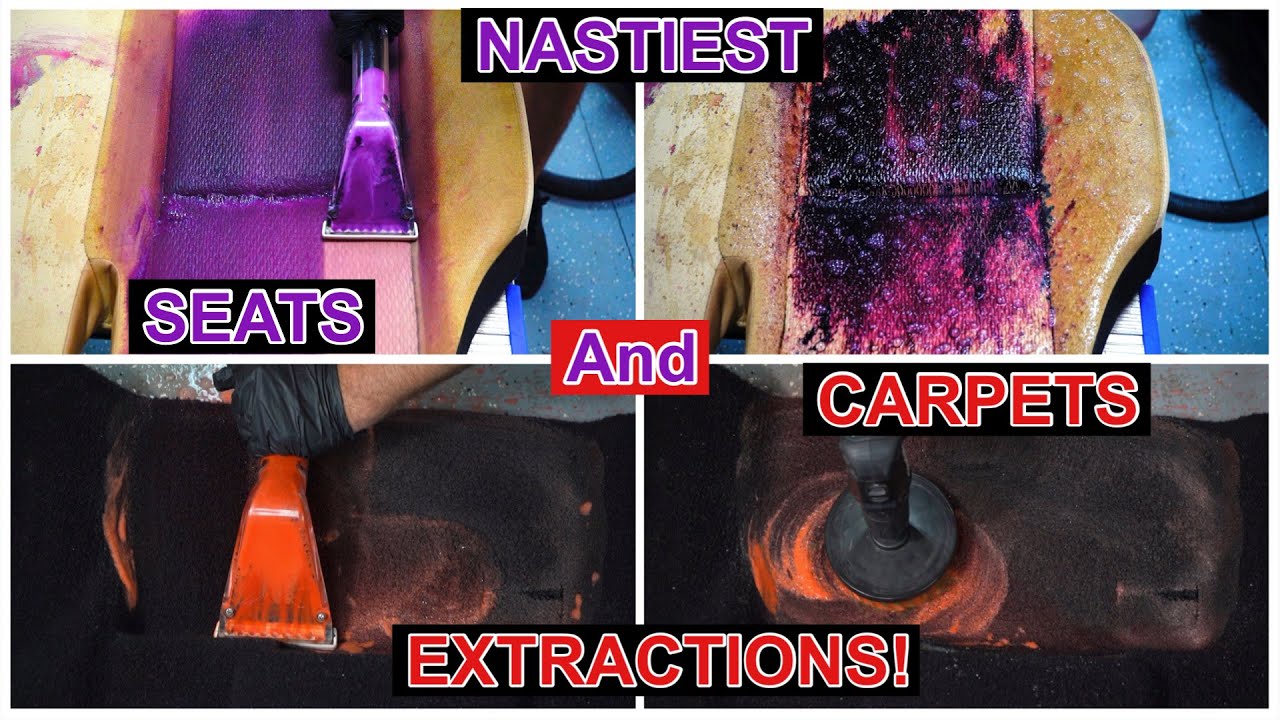 Deep Cleaning The Nastiest Seats And Carpets Ever Extremely Satisfying Detailing Transformations!