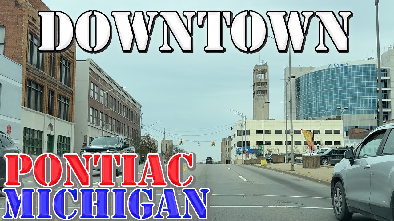 Pontiac - Michigan - 4K Downtown Drive