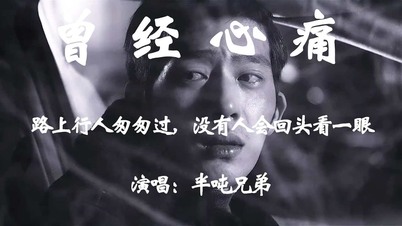 曾经心痛 - 半吨兄弟 - HIFI无损高音质『路上行人匆匆过，没有人会回头看一眼，我只是个流着泪，走在大街上的陌生人，如今我对你来说。』【動態歌詞/Vietsub/Pinyin Lyrics】