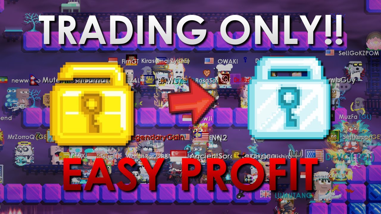 EASY WAY TO PROFIT WITH TRADE ONLY!! | Growtopia