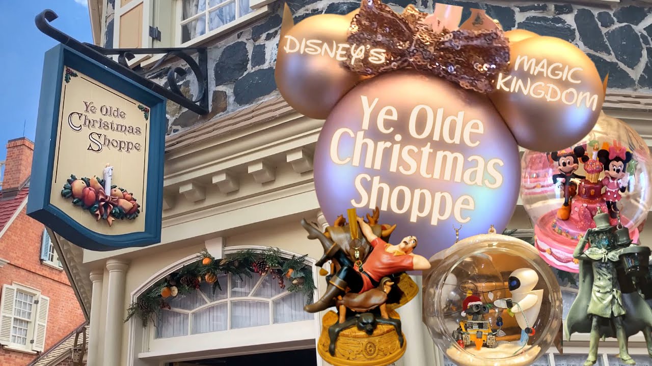 Disney's Magic Kingdom Ye Olde Christmas Shoppe Walkthrough | Earhat & Sketchbook Ornaments 9/16/22