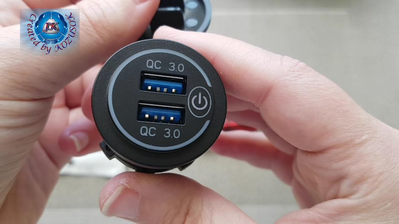 12-24V QC 3.0 Fast Dual USB Charger Touch Switch Waterproof For Motorcycle, Car - from Banggood.com
