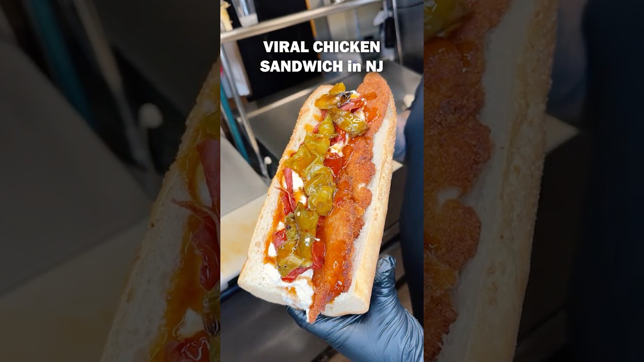 Viral chicken sandwich in New Jersey 🤯
