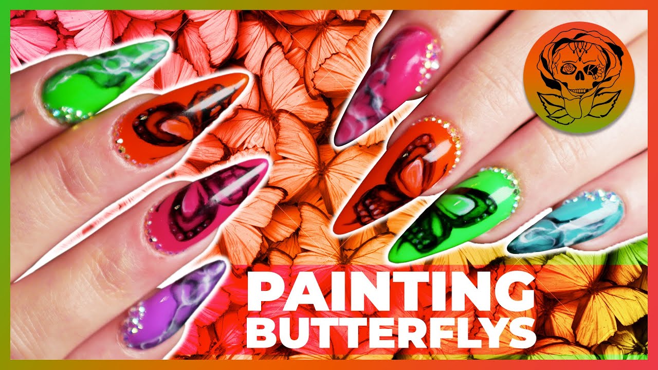 Skull Butterfly Painting Tutorial With Ink
