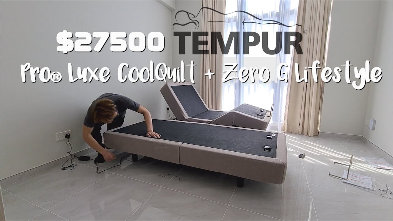 My new $27,500 bed! Tempur Pro Luxe CoolQuilt. Tempur Zero G Lifestyle. Hooga Tencel Modal.