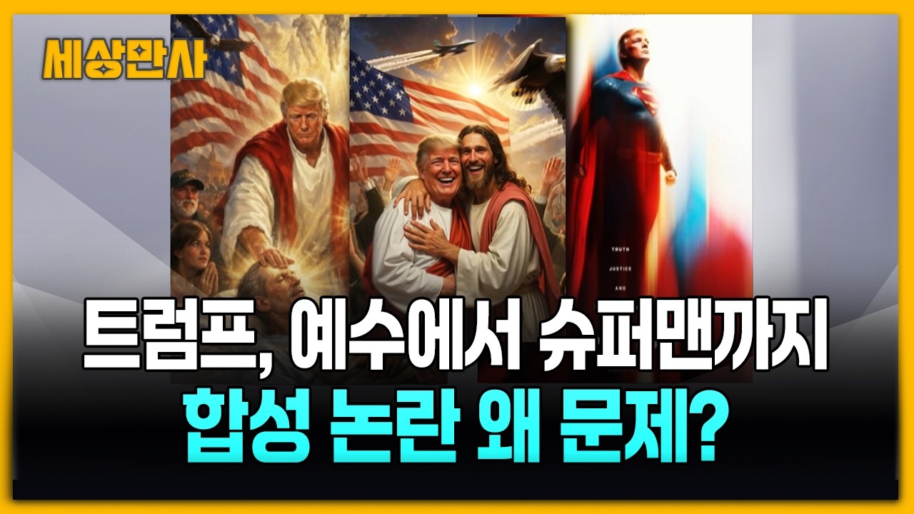 트럼프, 예수에서 슈퍼맨까지&hellip;합성 논란 왜 문제인가 [세상만사] #트럼프 #예수 #슈퍼맨 #합성논란