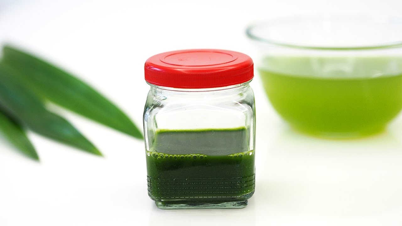 How to make pandan extract from pandan leaves 如何制作班兰精华 香兰精华 斑斕精華