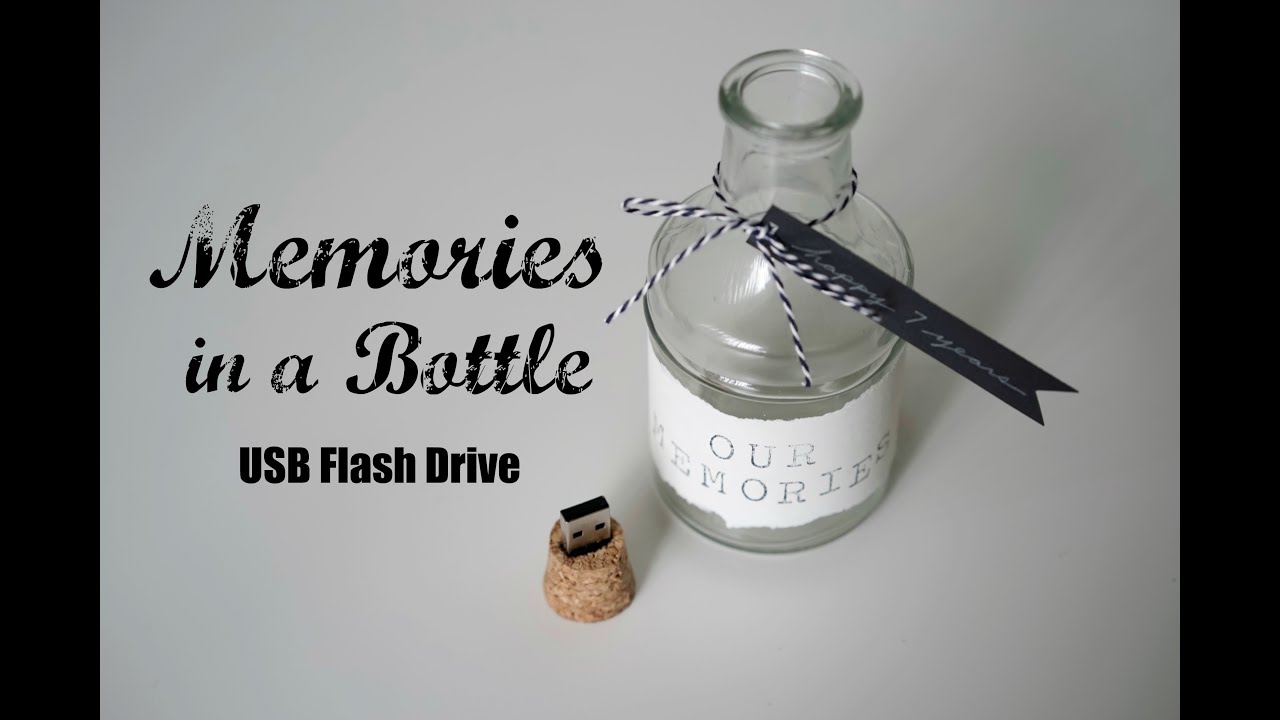 DIY Memories in a Bottle | Cork USB Flash Drive | Anniversary Gift Idea