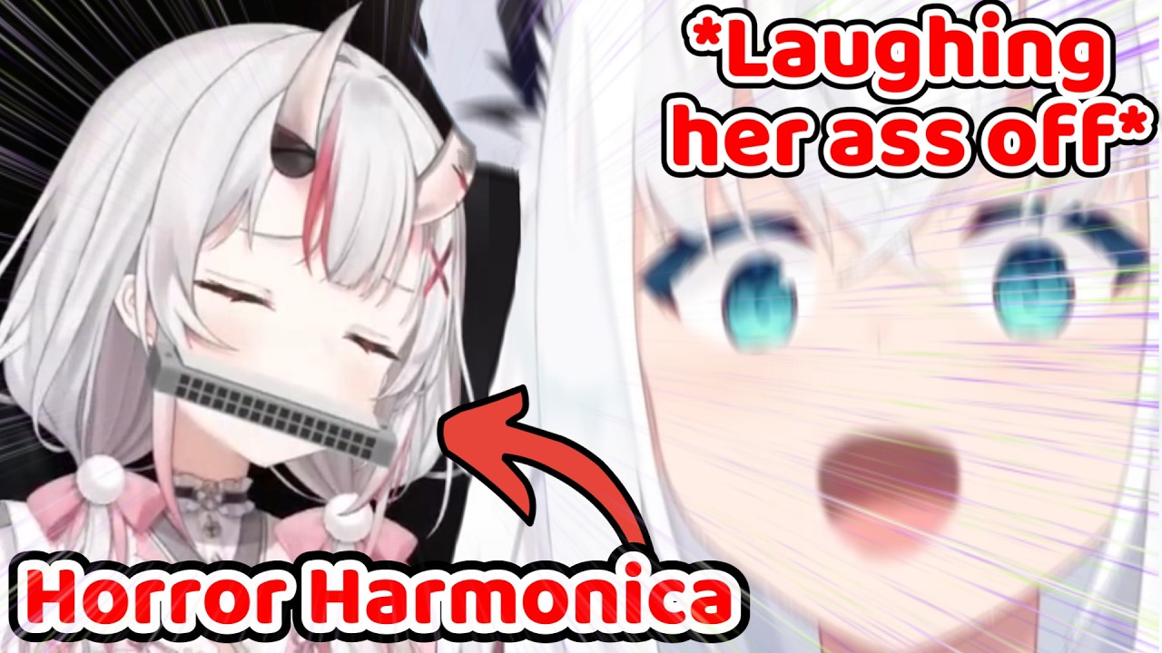 Fubuki can't stop Laughing watching Ayame playing Horror Game with a Harmonica (Hololive)