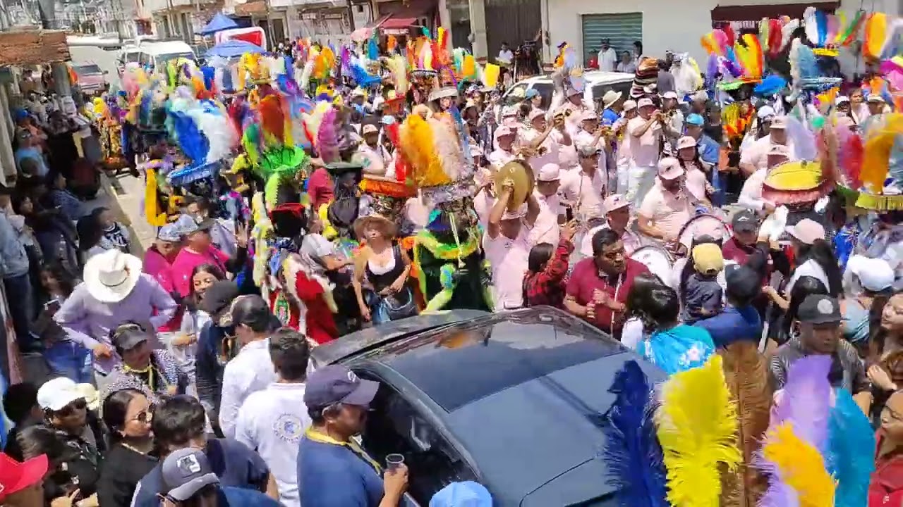 Chinelos Tepetlixpa Banda Apache 3 Agosto 2025 🎉🎺🎶