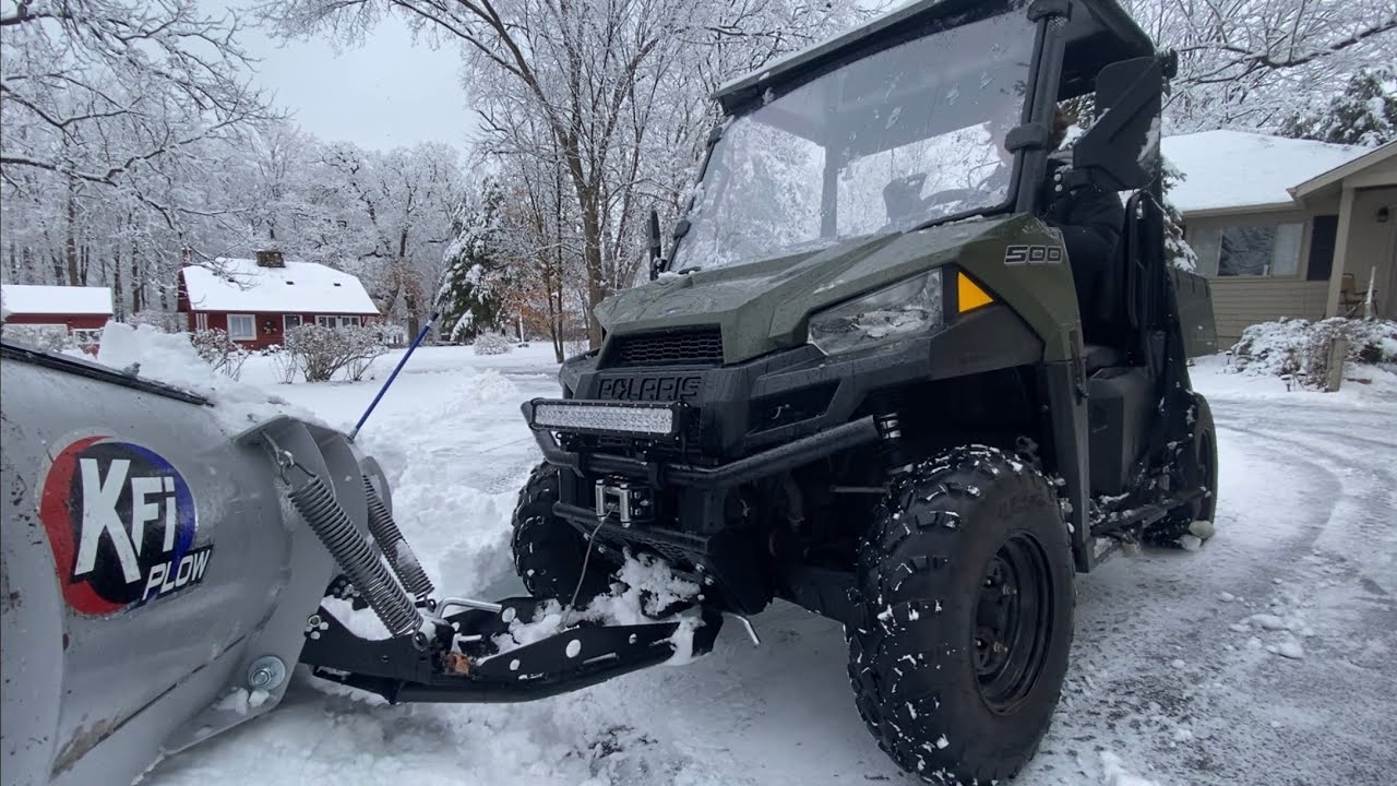 Первый большой шторм! Polaris Ranger 500 расчищает снег!