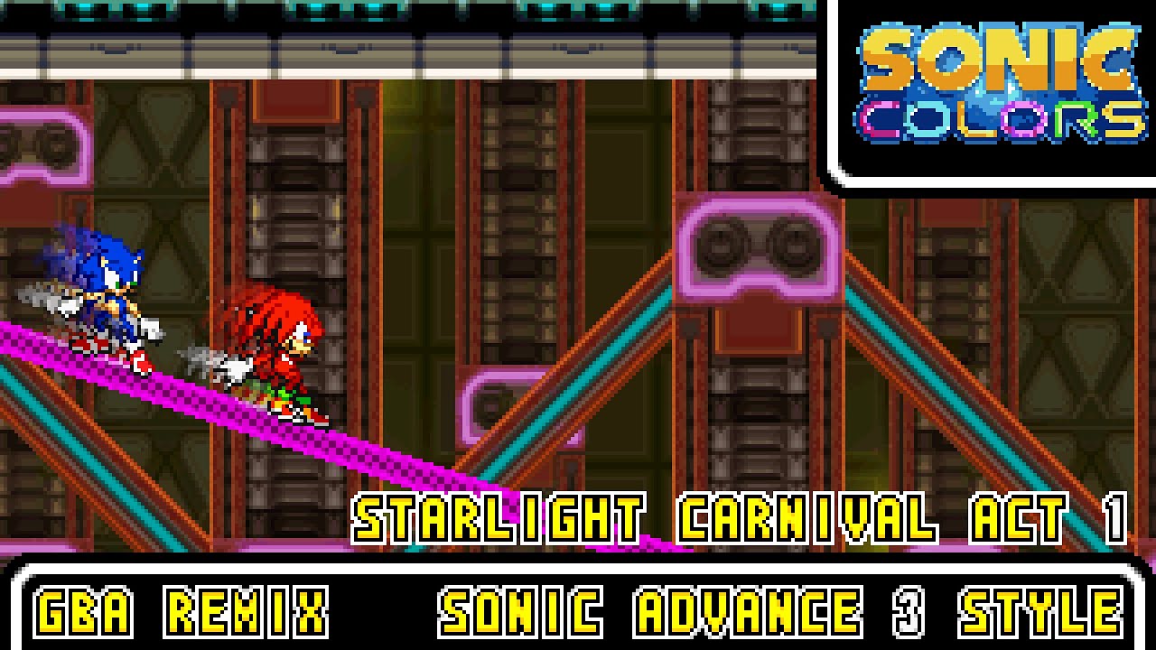 [GBA]Starlight Carnival (Act 1) - Sonic Colors【Sonic Advance 3 Style, Sappy Test】