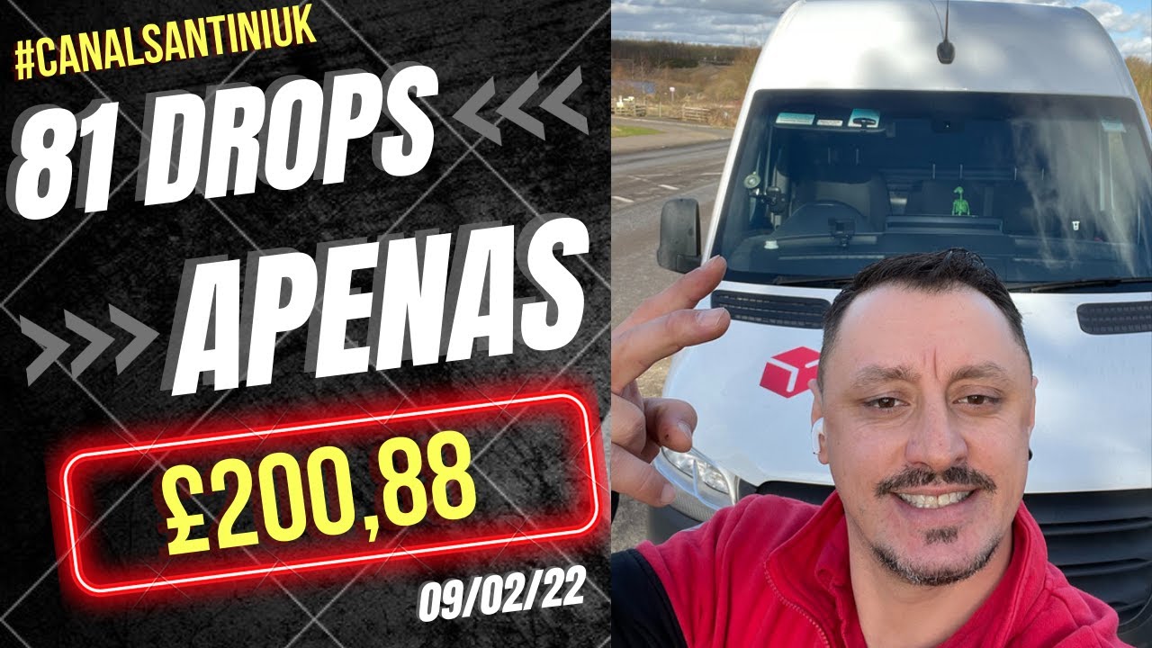 Brasileiro na Inglaterra trabalhando de Van driver..... 81 entregas, easy day