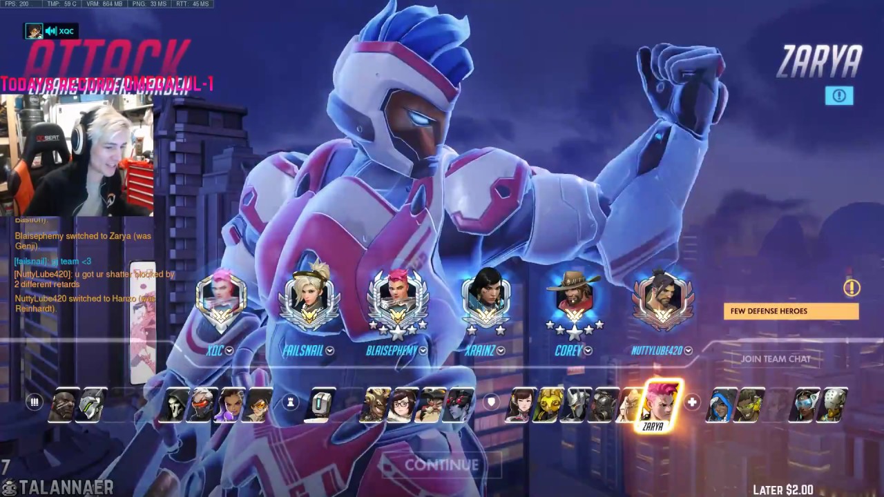 [Season 6: 4400 SR] xQc | Reinhardt, Winston | Lijang Tower Pro Gameplay