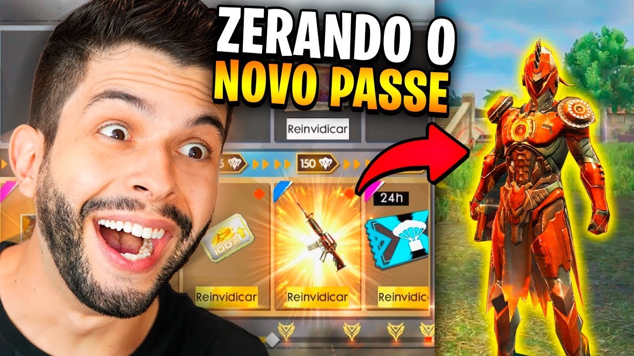 INCRÍVEL!!! JÁ ZEREI O NOVO PASSE DO FREE FIRE E EQUIPEI TUDO!!!