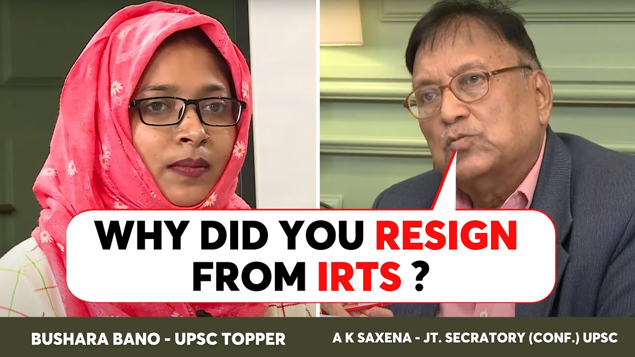 UPSC IAS Interview | Bushra Bano IAS Interview | Why did you resign from IRTS ? #upsc #ias #shorts