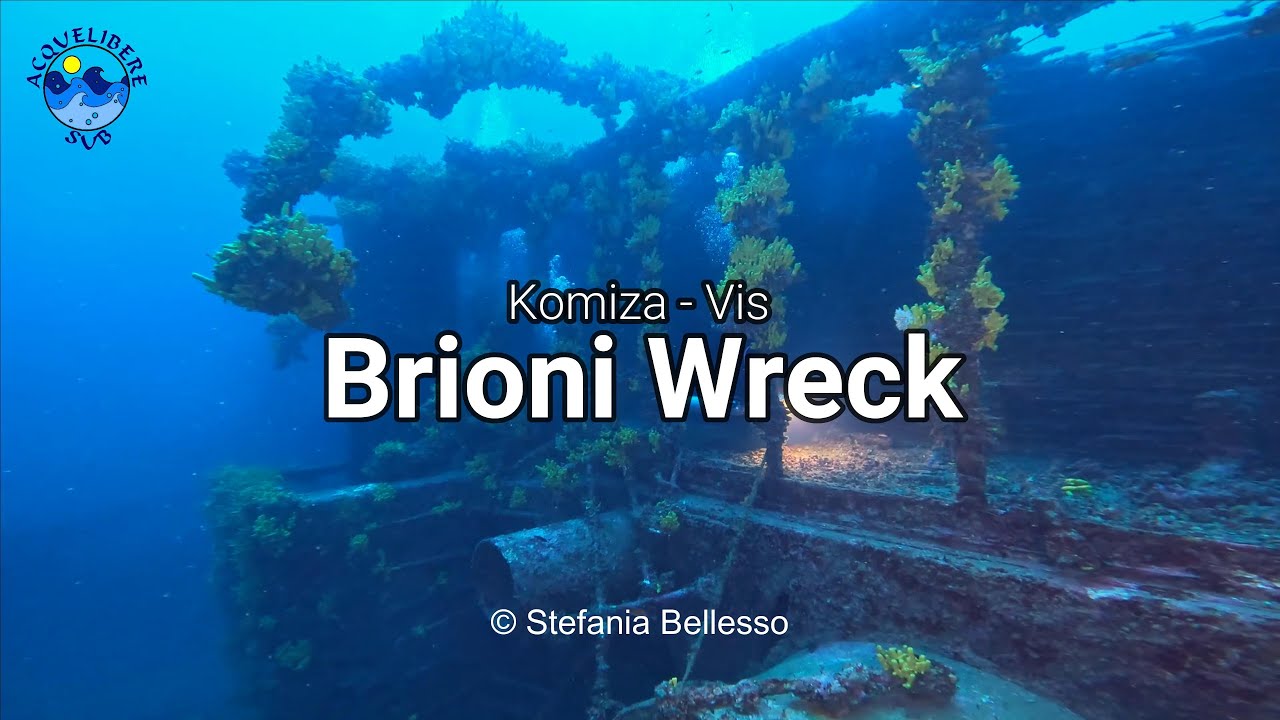 Il Piroscafo brioni - Immersione sul Relitto del Brioni a Komiza nell'isola di Vis 4K