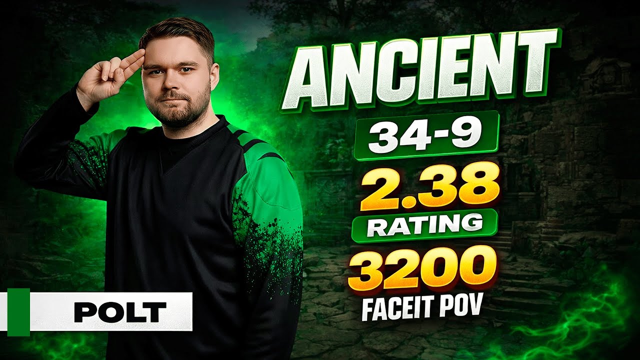polt (34-9) on FACEIT (Ancient mid gameplay)