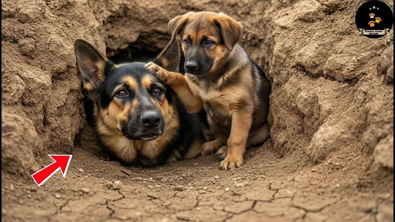 La enterraron en un pozo… y nadie volvió hasta que su cachorro no se fue
