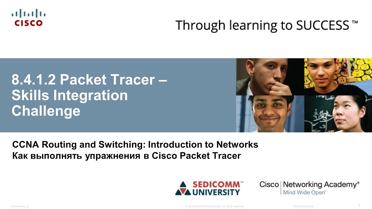 Курс Молодого Бойца Часть 1 2020 CCNA 1 ITN 8.4.1.2 Packet Tracer - Отработка практических навыков