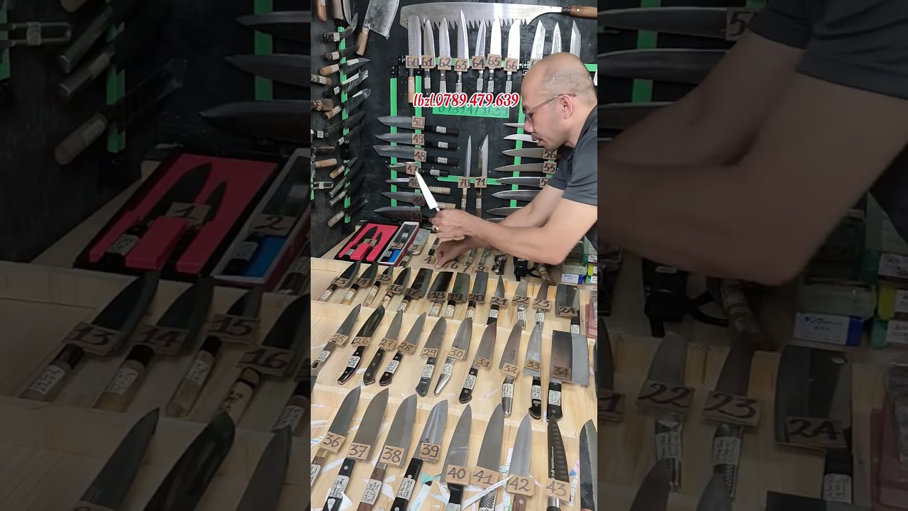 Clip41Dao thép Giấy Xanh Dao thép bột SLD, Bạc Ba...Dao Damacus thủ côngDao thép Thụy Điển, VG10