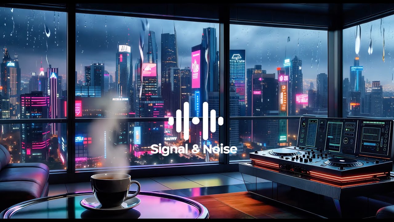 Night City Rain 🌃 Deep Techno Mix for Coding & Focus [4K 60FPS]