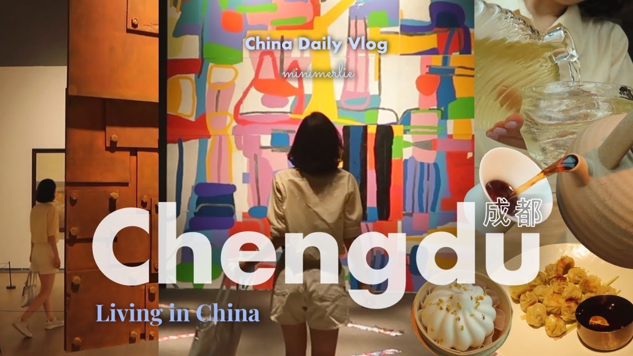 China Vlog 🎨 Chengdu Biennale 2023 at the Tianfu Art Park & Modern Aesthetic Chinese Teahouse!