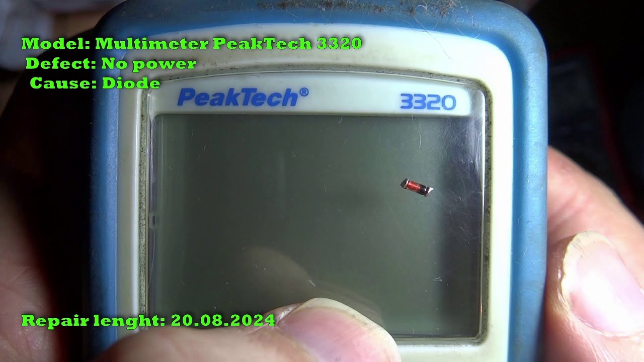 Multimeter PeakTech 3320 - no power - diode faulty