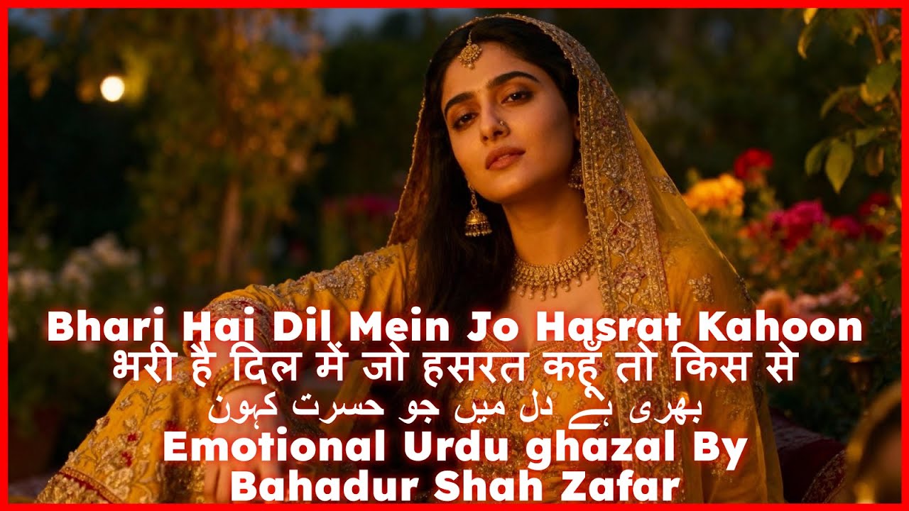 Bhari Hai Dil Mein Jo Hasrat Kahoon • Lover's Ghazal By Bahadur Shah Zafar • भरी है दिल में जो हसरत