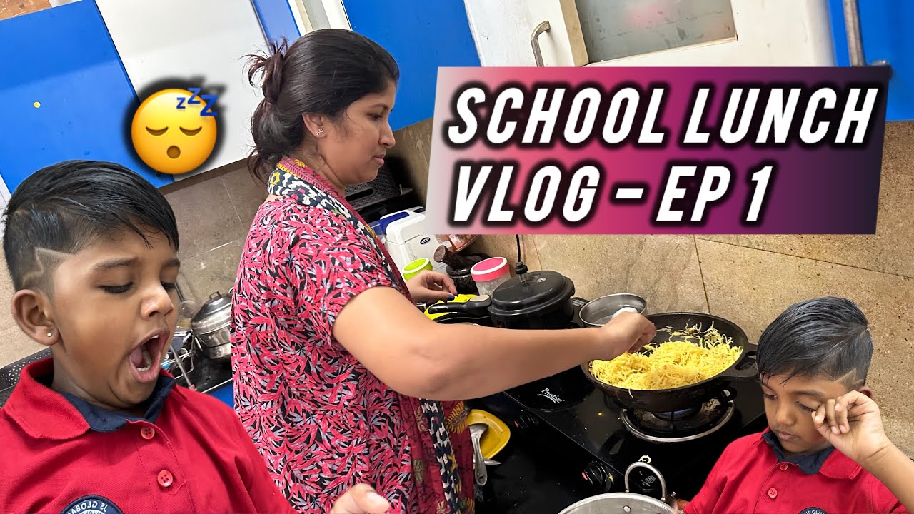 இன்னைக்கு😊 School Lunch🥗Cooking🧑‍🍳 Episode -1😂| saranareen vlogs | Monday Routine #saranareen