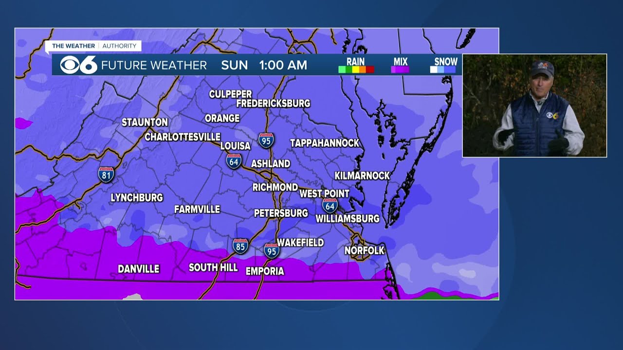 Snow into Ice: Update on major winter storm expected in Virginia this weekend