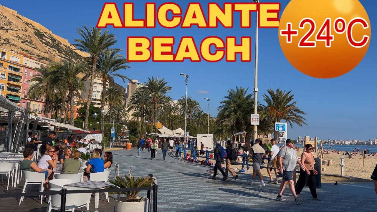 Alicante Beach: 24ºC Sunny Walk! 🏖️ #benidormbyana
