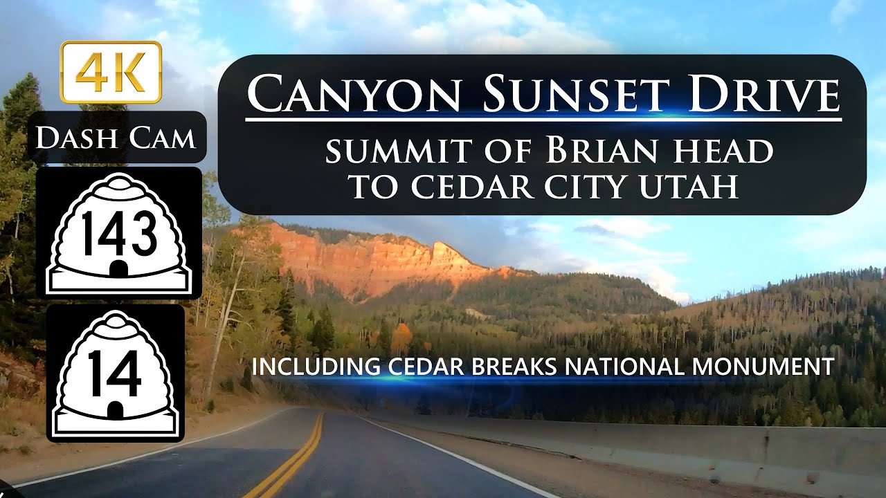 Beautiful Drive Through Cedar Breaks National Monument to Cedar City Utah in 4K