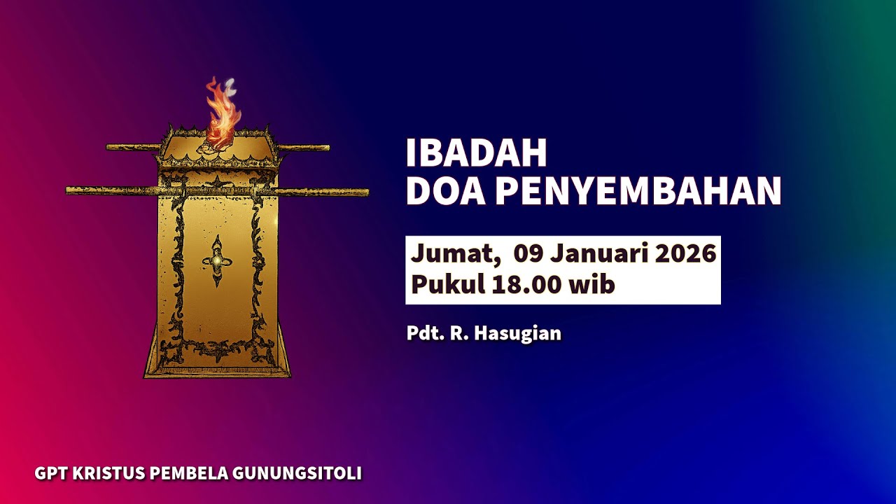 Ibadah Doa Penyembahan (Jumat, 09 Januari 2026)