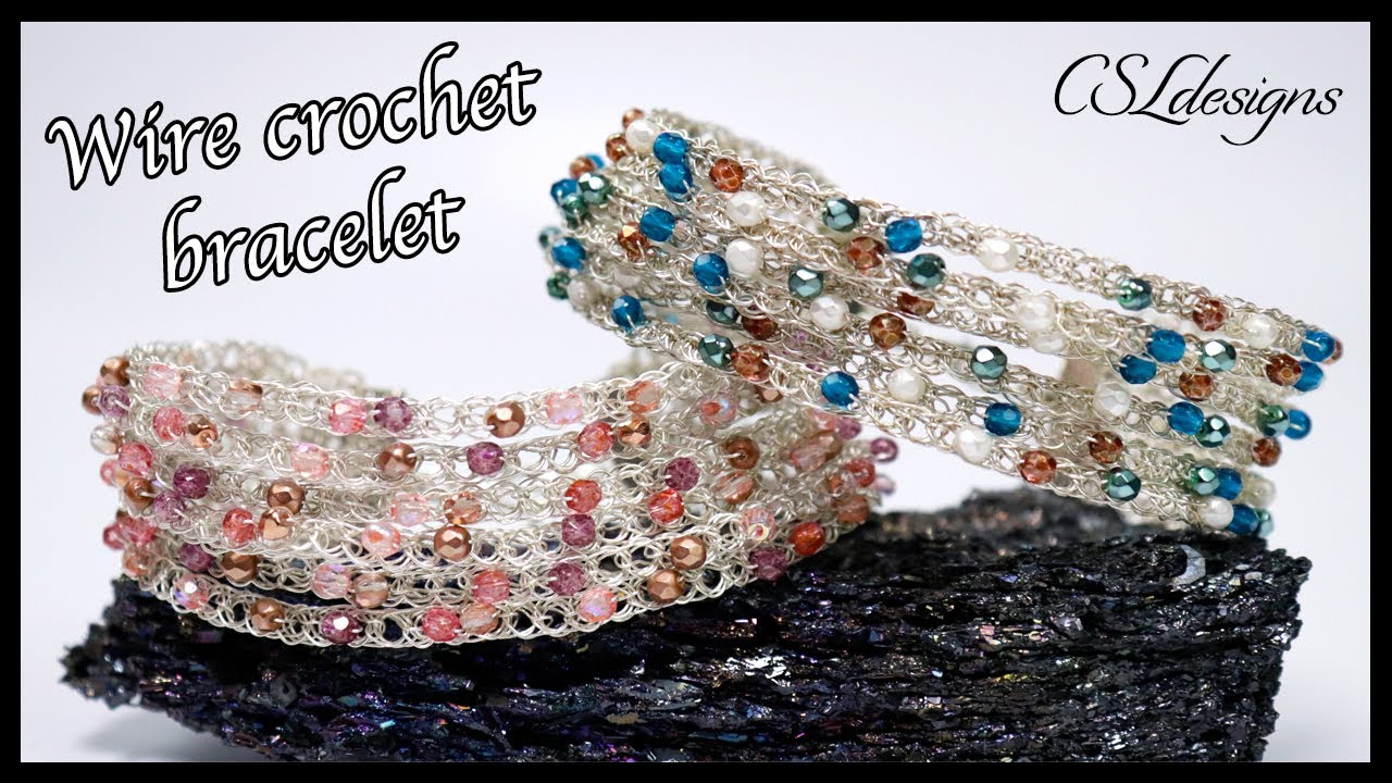 Multi strand wire crochet bracelet
