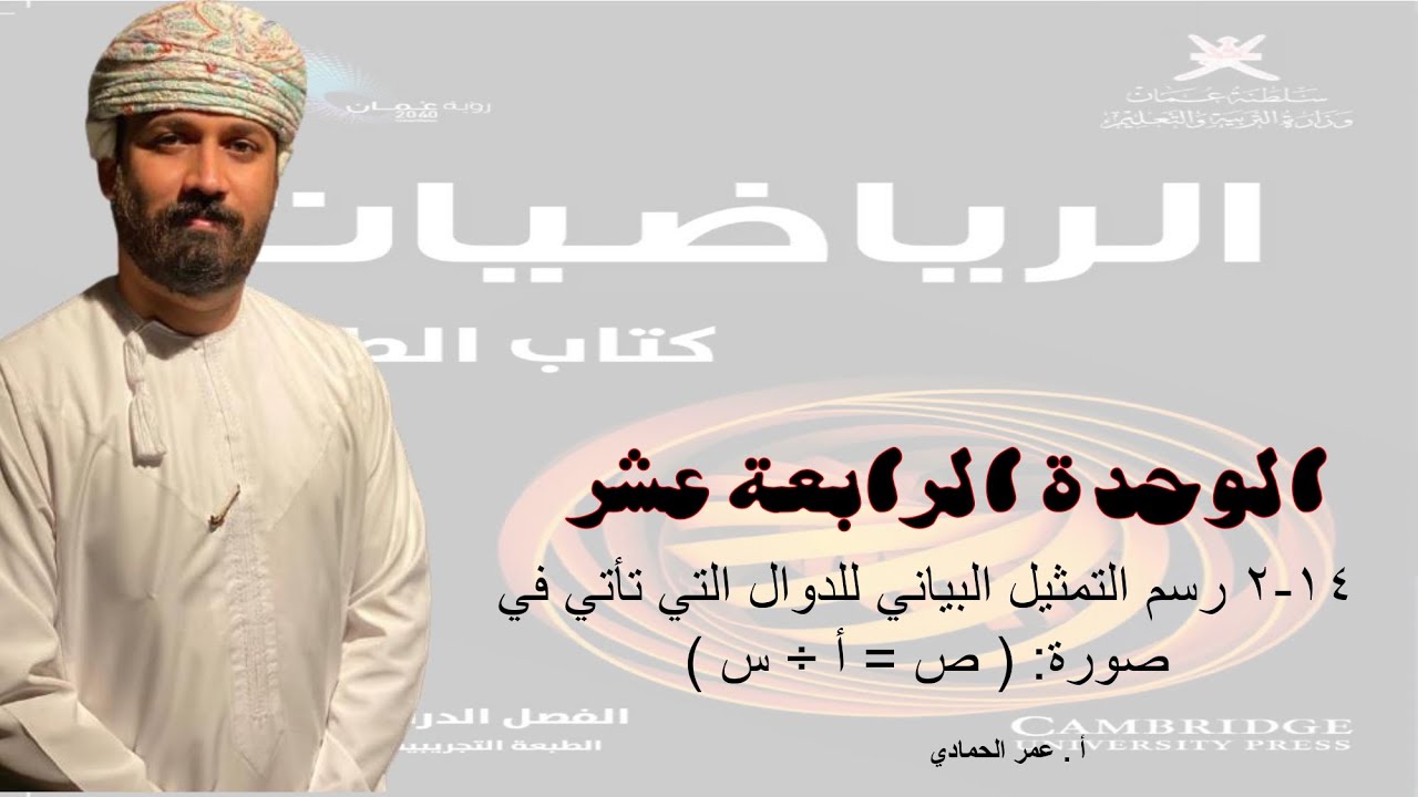14 - 2 درس رسم التمثيل البياني للدوال التي تاتي في صورة ص= أ÷س - الرياضيات ( الصف التاسع ) أ.عمر